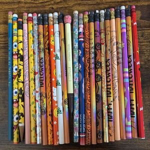 Lot Of 22 Vintage 90's Unsharpened Pencils Halloween Cartoon Plus 2 Extras